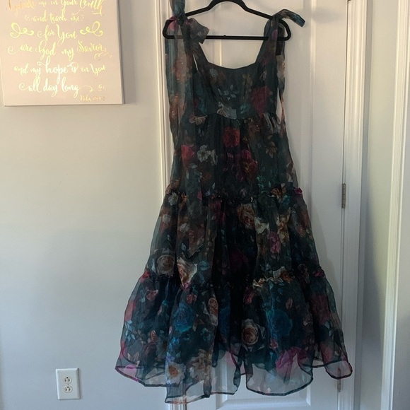 Francesca’s Collections Ivanna Alahna Tiered Floral‎ Maxi Dress XS party chiffon - Picture 4 of 16